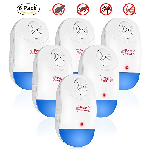 AmyHomie Ultrasonic Pest Repeller Electronic Plug Mosquitoes, Mice Spiders,Roaches, Bugs, Fleas-Human and Pet Friendly
