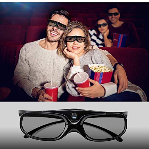 image for DLP LINK 144 Hz Ultra-Clear HD 3D Glasses,Vamvo Active Rechargeable 3D