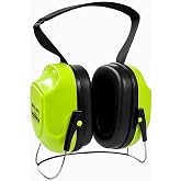GOL-SIV Behind-the-Head Ear Muffs, SNR 30dB, Hard Hat Compatible | Neckband, lightweight. Adjustable, 360&deg; rotating cups. Noise reduction for construction, shooting &amp; mowing. For workers.