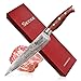 Sedge Slicing Knife - Japanese Damascus AUS-10V High Carbon Steel - Pro Brisket Meat Carving Knife 8 Inch - with Non-Slip Ergonomic G10 Handle with Case - SD-S Series