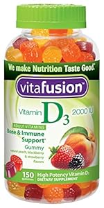 Vitafusion Vitamin D3 Gummy Vitamins, Assorted Flavors, 150 Count (Packaging & Flavors May Vary)