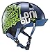 Bern Nino Bike Helmet for Kids, Ages 3-12, Flip Visor, Adjustable fit, Lightweight, CPSC Safety Certified, Navy Blue Zig Zag, Size S/M