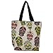 Shopper Tote Bag - Sugar Skull Illustrated, Eco-Friendly Reusable Multipurpose Canvas Grocery Bag