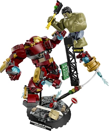LEGO | Marvel Duell der Giganten: Hulkbuster vs. Hulk - Superhelden Spielzeug mit Actionfigur und 2 Minifiguren, darunter Iron Man - Avengers Geschenk für Jungen ab 9 Jahren, Mädchen und Fans - 76343 8