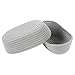 Juvale 2-Pack Knitted Cotton Storage Baskets - Perfect for Storing Small Household Items, Pens or Snacks - Grey, 8.5 x 3.4 x 5 Inches