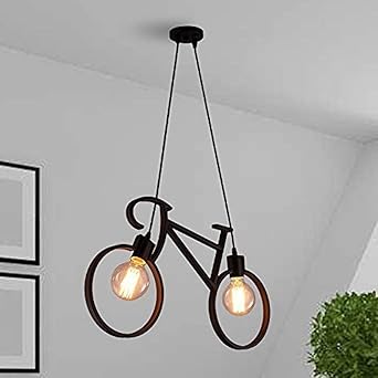 Truvic Metal Cycle Hanging Ceiling Light Standard Multicolour