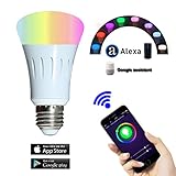 ACONDE Smart Bulb Smart LED Light Bulbs,16 Million Multi-Color Dimmable,Compatible with Alexa,Wi-Fi Remote Control,7 Watts(60 Watts Equivalent),No Hub Need