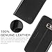 SHIELDON Leather Credit Card Compartments Magnetic Closure Flip Book Stand Wallet Case for Samsung Galaxy S7, Black