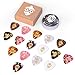 Pick Geek Guitar Picks - 16 Cool Custom Guitar Picks For Your Electric, Acoustic, or Bass Guitar - X-Heavy, Heavy, Medium & Light - Presented in a Luxury Metal Pocket Box