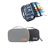 VIGBAGNIA Triple Layer Travel Cord Organizer Electronics Accessories Case USB Drive Shuttle Travel Gear Carry Bag for Phone Charger and Cable