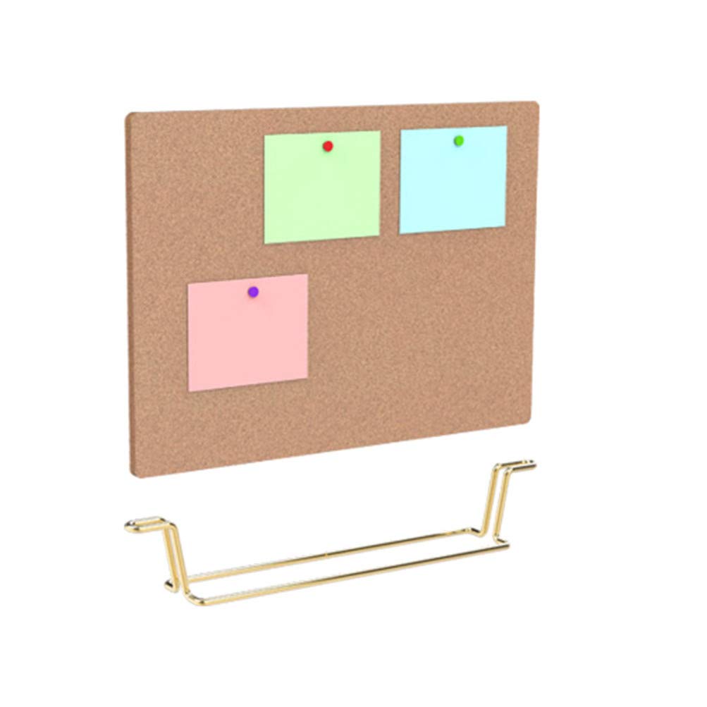 Cork Board Bulletin Board, 12. 6x9 inch Desktop Bulletin Board Frameless Cork Board with Stand for Office Home School Message Board or Board (Gold)