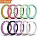 MOKANI Silicone Wedding Ring for Women, 10-Pack Thin and Braided Rubber Band, Fashion, Colorful, Comfortable fit, Skin Safe, Size 10