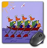 3D Rose"Funny Ducks in A Row Boat Cartoon" Matte