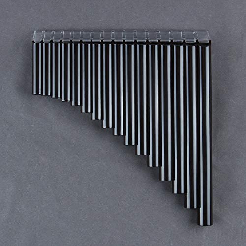 New Arrival 16 Pipes Pan Flute Pan Pipe G Key ABS Plastic Traditional Woodwind Musical Instrument for Beginner and Musical Lover (16 Pipes, dark brown)
