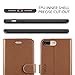 TUCCH iPhone 8 Plus Wallet Case, iPhone 7 Plus Case, Leather Wallet Phone Case [Card Slot] [Flip] [Wallet] [Stand] Carry-All Case Compatible iPhone 8 Plus/7 Plus 5.5 Inch, Brown