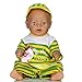 MagiDeal Handmade Green Striped Jumpsuit with Hat for 43-45cm Zapf Baby Born Dolls