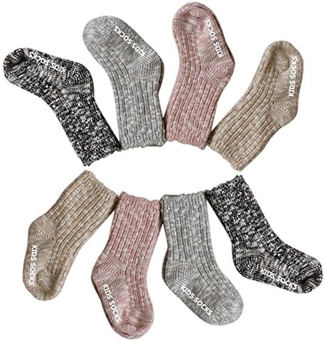Unisex-Baby Socks Infant Toddler Walker with non-slip Socks for 0-4Years Baby（8Pairs） (0-2years(Thick Warm))