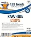 123 Treats Rawhide Dog Chips, Premium Rawhide Dog Chews, Natural Grass Fed Livestock with No Hormones, Additives or Chemicals, Tasty Long Lasting Chews for Dogs, Improve Oral Health, 6 Lbs