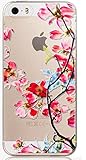 iPhone 6 Case, DECO FAIRY® Protective Case Bumper[Scratch-Resistant] [Perfect Fit] Ultra Slim Translucent Silicone Clear Case Gel Cover for Apple iPhone 6(cherry bloosoom)