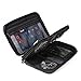 TOURIT Double Layer Electronics Accessories Organizer Bag Pouch Travel Case for Cables, Charger, Hard Drive, Memory Cards, Kindle, iPad Mini etc (Black)