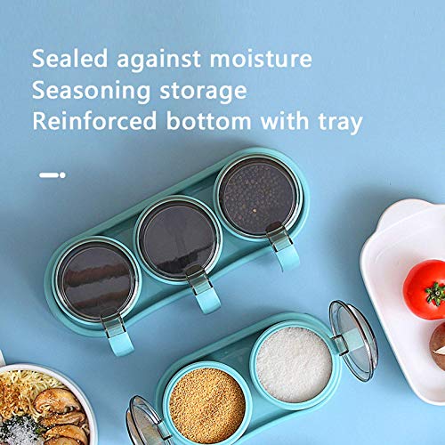 Supplying Box Set, 3 Serving Lepels Antislip Base Luxe Creature Cruet Fles Spice Jar Set TINGG (Color : A) - Afbeelding 6