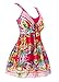 COCOPEAR Women's Mesh Print One Piece Swimdress Cover Up Swimsuit with detachable Falsies(FBA)