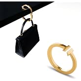 Attach&eacute; Purse Hook for Table - Portable Bag Hanger, Strong Durable Handbag Holder - 35lb Capacity Desk Hanger, Premium Bag Clip with Gift Box, Anti-Slip Car Tote Accessory - Aria Gold