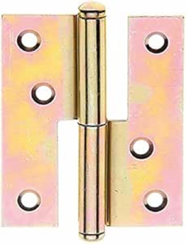 Lift-Off Hinge Left Yellow-Galvanised 80 x 65 mm / 20 STK.