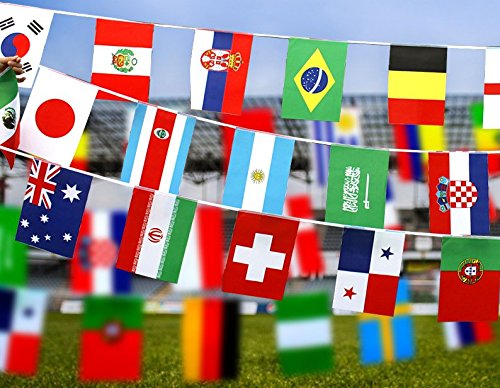 National Teams Flags 2018 Russia World Cup Soccer Bunting Garland Party Decor (Middle)