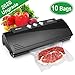 Vacuum Sealer, Automatic Food Vacuum Sealer Machine for Food Preservation, Multifunction Vacuum Sealing System with 10 Seal Bags and 1 Cutter, Dry and Moist Modes Compact | ETL & UL Safety Certified Black