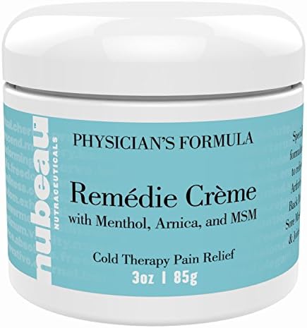 Remedie Creme: Pain Relief & Inflammation Cream with Menthol for Relief of Arthritis, Joint Pain, and Muscle Aches 3oz.