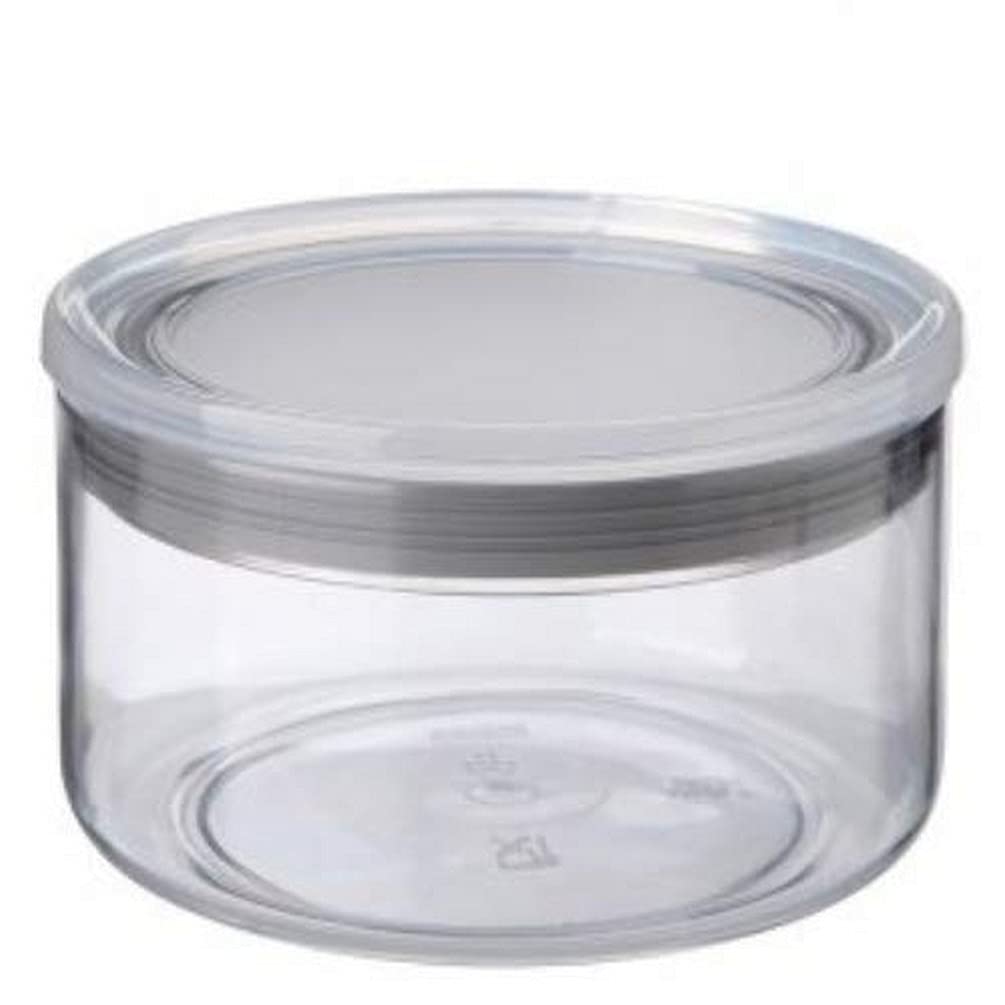 TATAY Kitchen Storage Container 0.5 L | Clear Kitchen Canister | Silicone Seal Lid | Stackable | BPA-Free Plastic | Dishwasher Safe | 12.5 x 12.5 x 8 cm, Grey — image 1