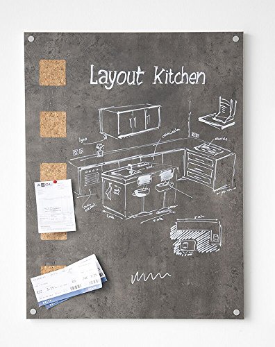 Wall Mounted Bulletin Chalkboard with Stain and Scratch Resistant Surface. Chalk Pen and Pushpins included. - Thumbnail 6