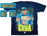 John Cena Blue Throwback WWE T-shirt Headband Wristbands Boys Juvy