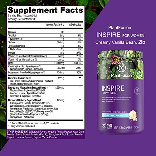 PlantFusion Inspire Women Protein Powder Plant Based Vegan Protein