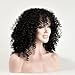 YOURWIGS Short Curly Wigs for Black Women Afro Kinky Synthetic Hair Fluffy Wavy Wigs with Wig Cap Z073