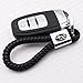 For Subaru Logo Emblem Key Chain Key Ring Metal Alloy BV Style Black Leather Gift Decoration Accessories