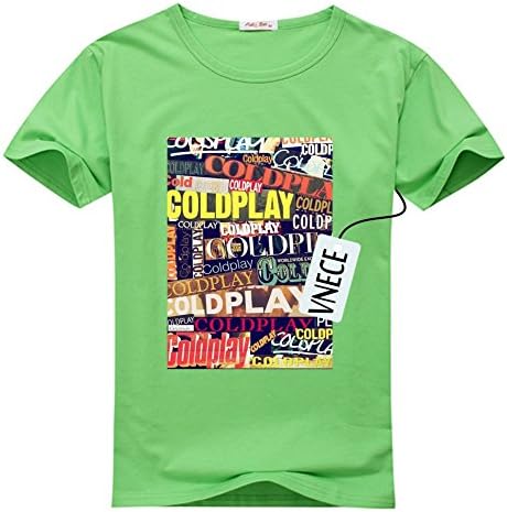 VNECE Customized Coldplay Women's Short Sleeve Cotton T Shirt, Custom Women's Tee Small