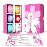 Enther Bath Bombs Gift Set of 6,Lush Fizzy Spa,Organic & Natural Ingredients for Dry Skin Moisturize,Perfect for Bubble & Spa Bath,Best Gift Ideas for Women/Men,Her/Him,Mom,Wife
