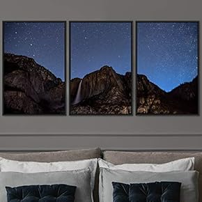 signwin 3 Piece Framed Canvas Wall Art Starry...