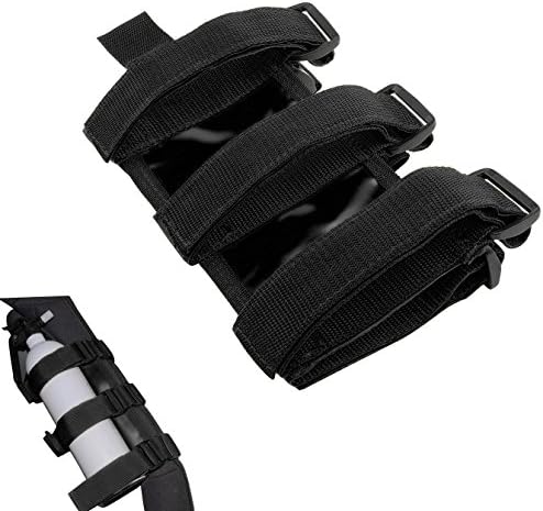 Santu Adjustable Roll Bar holder for fire extinguisher for Jeep Wrangler (Black)