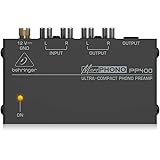 Behringer Microphono PP400 Ultra-Compact Phono Preamp,Silver