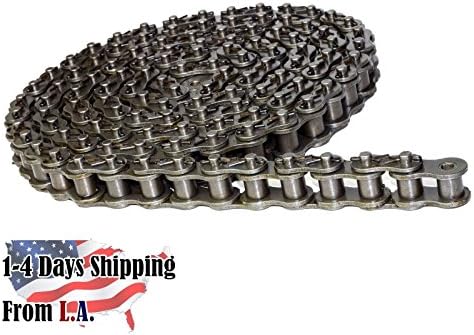 Donghua #80-1C Cottered Type Pin Roller Chain, 10FT with Connecting Link