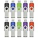 Flash Drive 8GB 10 Pack, Pen Drive AreTop USB2.0 Flash Drive Memory Stick Swivel Thumb Drives for Fold Date Storage (Pack 10Pcs-Multicolors)