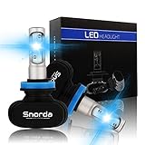 H11 (H8 H9) Snorda LED Headlights Bulbs Car Headlight ,8000LM,50w 6500K Cool White , IP68 Waterproof LED Headlight Bulb -3 Year Warranty