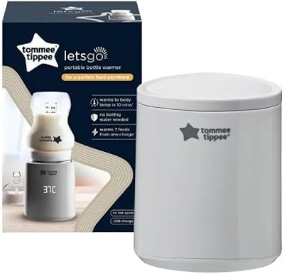 Tommee Tippee LetsGo Portable Bottle Warmer USB Rechargeable Lightweight