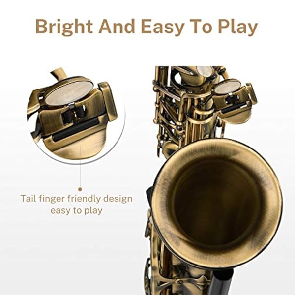 Eastar Saxofón Alto Acabado Antiguo Bronce envejecido - Imagen 7