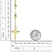 Gem Stone King 28 Inch Yellow Gold Plated Stainless Steel Rosary Ball Beads Religious Prayer Necklace with Crucifix Cross for Women