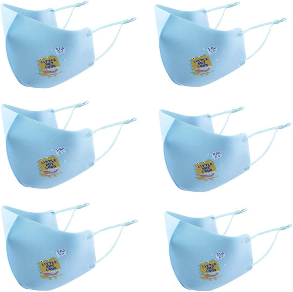 6PCS Face Protection Cartoon Animal Kids Cotton Anti-pollution Cute Mouth Anti-dust Face Zicth