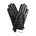 Womens Winter Leather Touchscreen Texting Warm Driving Lambskin Gloves 100% Pure